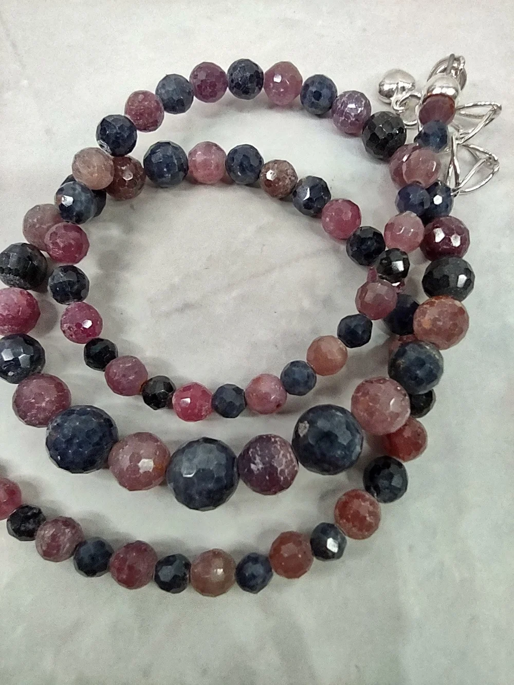 Jay King Faceted Ruby/Sapphire Gemstone Necklace